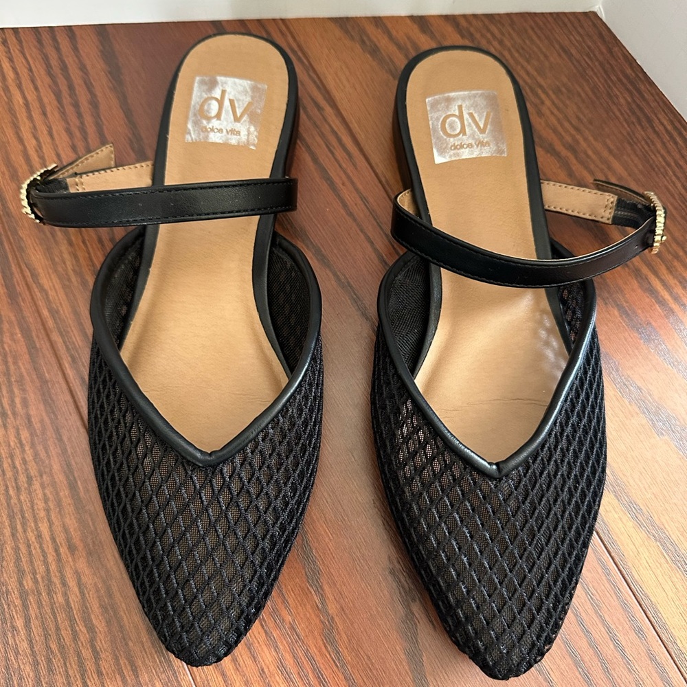Doma Women's Black Mesh Flats
